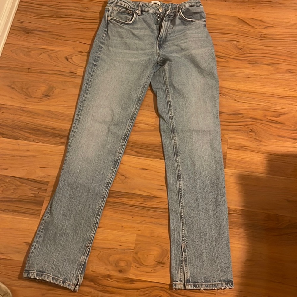 Zara split slim jean